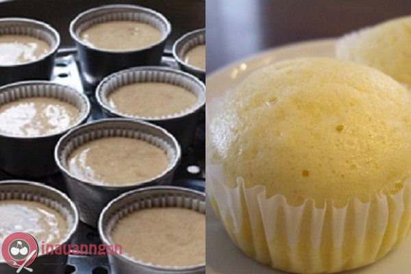 Hướng dẫn cách làm bánh bông lan hấp kiểu ‘cupcake’ mới lạ