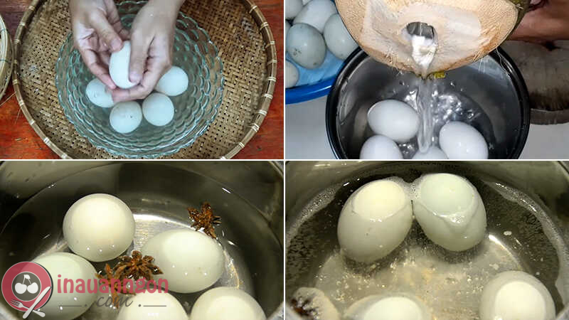 Có thể dùng nước dừa để luộc trứng được ngon hơn