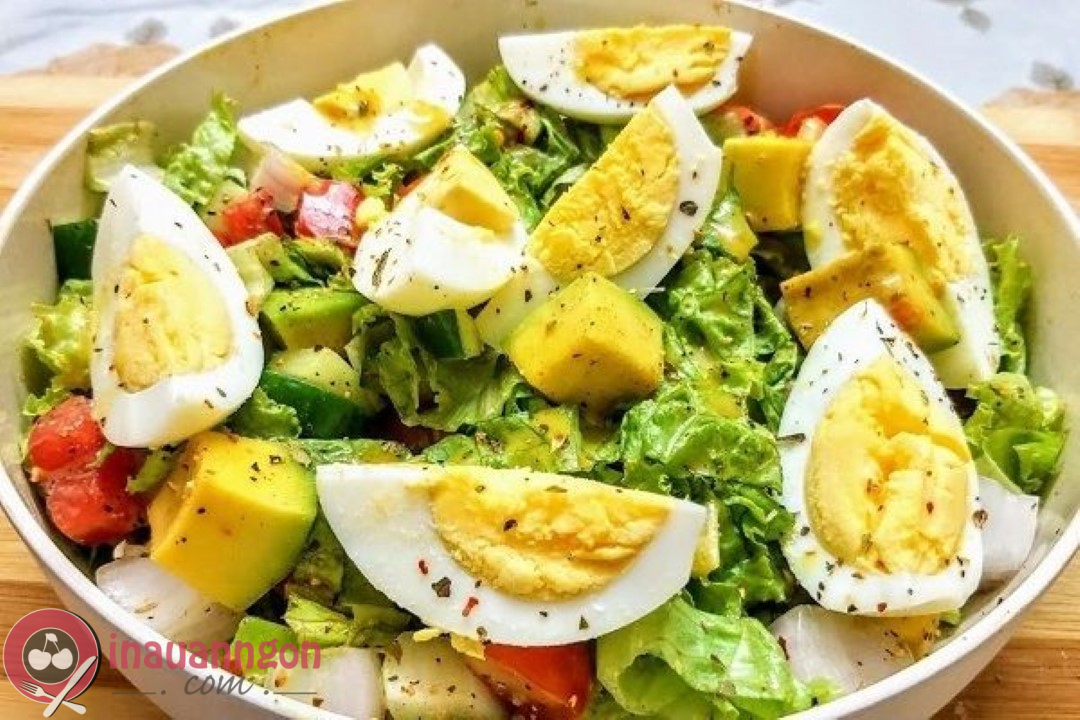 Salad bơ trứng gà luộc giúp giảm cân