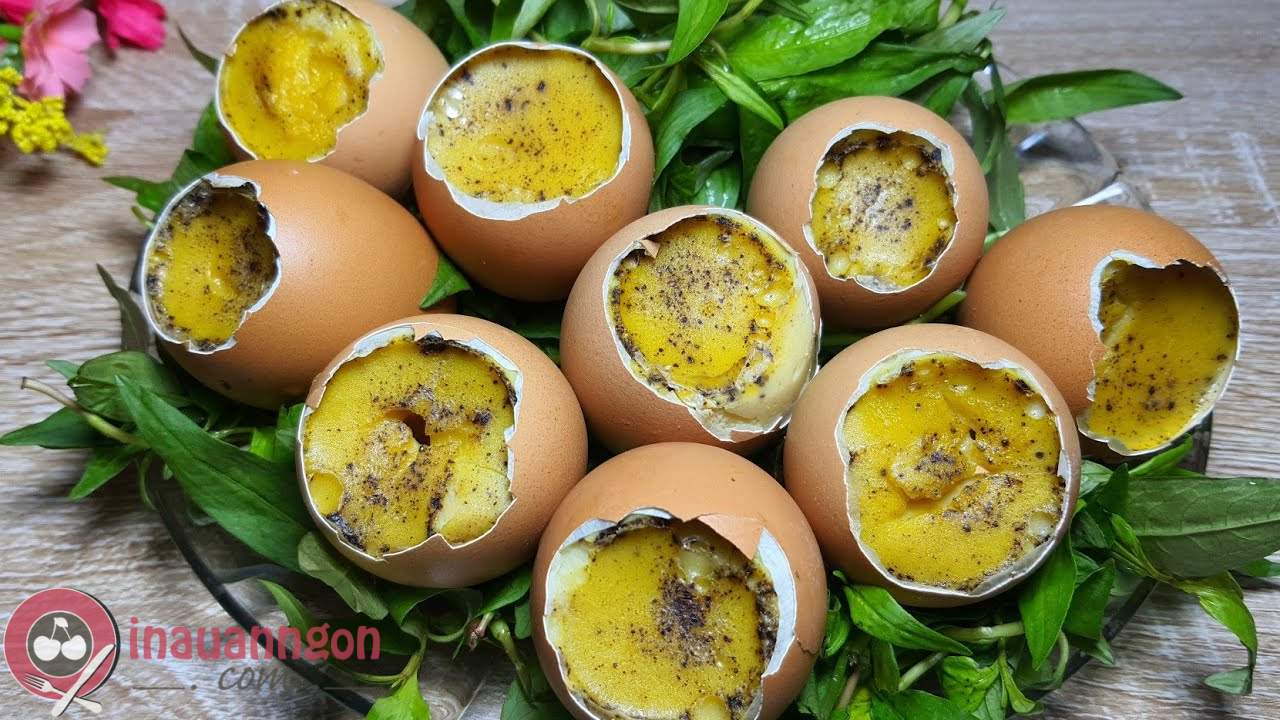 Trứng gà nướng chế biến đơn giản mà ăn cực ngon