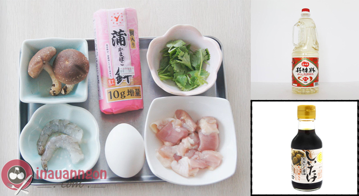 Nguyên liệu cần chuẩn bị cho món trứng hấp kiểu Nhật